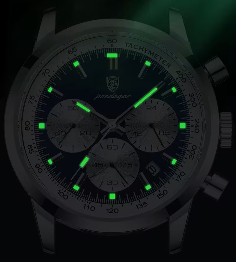  Reloj Poedagar con Malla de cuero - Vista alternativa